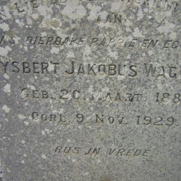 WAGENAAR Gysbert Jakobus 1886-1929