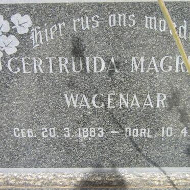WAGENAAR Gertruida Magrieta 1883-1961