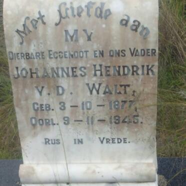 WALT Johannes Hendrik, v.d. 1877-1945