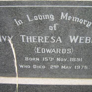 WEBBER Ivy Theresa nee EDWARDS 1891-1975