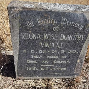 VINCENT Rhona Rose Dorothy 1901-1962