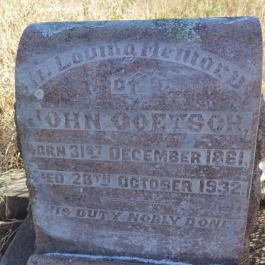 GOETSCH John 1861-1932