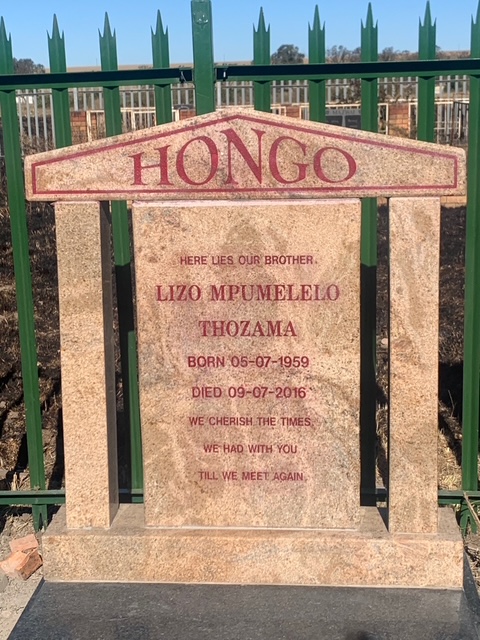 HONGO Liza Mpumelelo Thozama 1959-2016