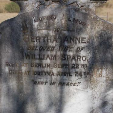 SPARG Bertha Anne 1882-1918