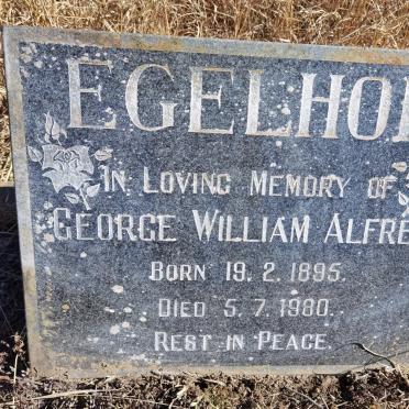 EGELHOF George William Alfred 1895-1980