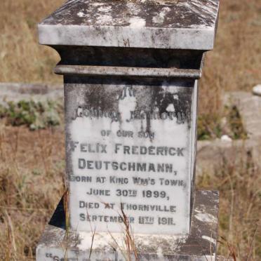 DEUTSCHMANN Felix Frederick 1899-1911