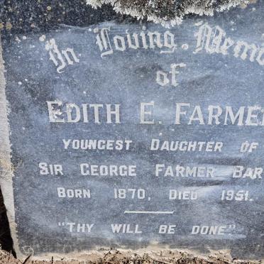 FARMER Edith E. 1870-1951