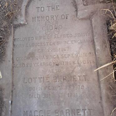 DAVIS Ida 1867-1895 :: BARNETT Lottie 1879-1881 :: BARNETT Maggie 1880-1884