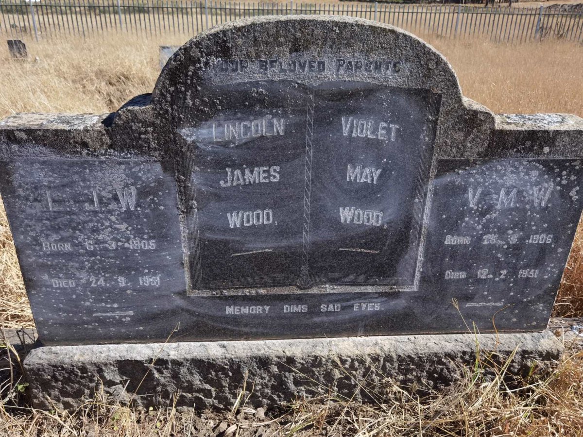 WOOD Lincoln James 1905-1951 &amp; Violet May 1906-1951