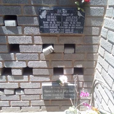 BUSS Derek Ruben 1953-2020 &amp; Arlene Estelle 1955-2020 :: LANGE Martin, de 1934-1994 &amp; Estelle LEACH 1938-201?