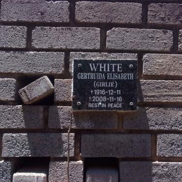 WHITE Gertruida Elisabeth 1916-2008
