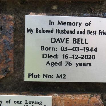 BELL Dave 1944-2020