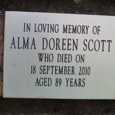 SCOTT Alma Doreen -2010