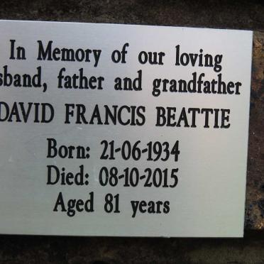 BEATTIE David Francis 1934-2015