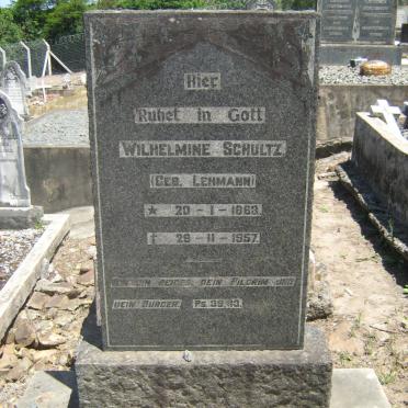 SCHULTZ Wilhelmine nee LEHMANN 1863-1957