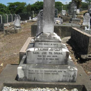 SPARG Carl Joh. Fr. 1858-1919