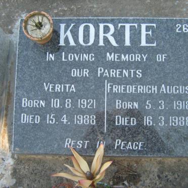 KORTE Friederich August 1918-1988 &amp; Verita 1921-1988