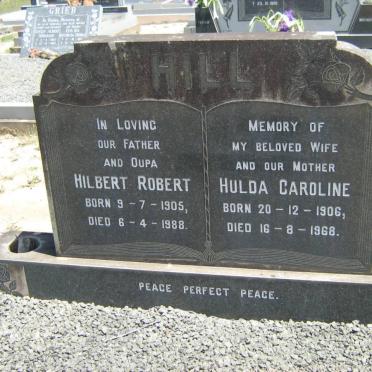 HILL Hilbert Robert 1905-1988 &amp; Hulda Caroline 1906-1968