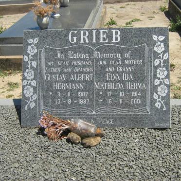 GRIEB Gustav Albert Hermann 1907-1987 &amp; Elva Ida Mathilda Herma 1914-2001