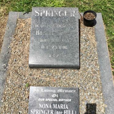 SPRINGER Hilbert Julius 1915-1980 &amp; Nona Maria HILL 1929-2013