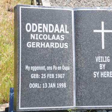 ODENDAAL Nicolaas Gerhardus 1907-1998