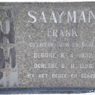 SAAYMAN Frank 1932-1996