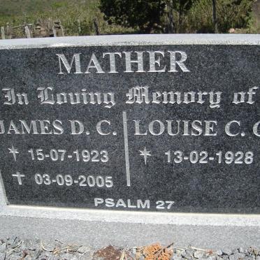 MATHER James D.C. 1923-2005 &amp; Louise C.G. 1928-