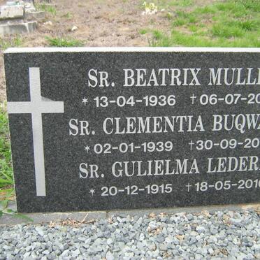 MULLER Beatrix 1936-2009 :: BUQWANA Clementia 1939-2010 :: LEDERLE Gulielma 1915-2010