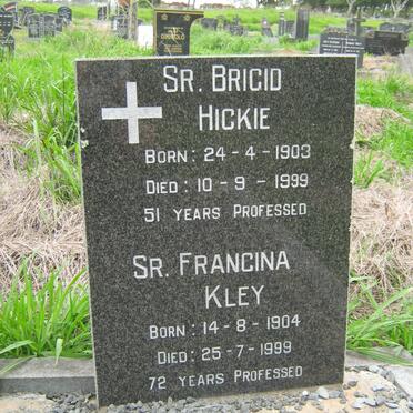 HICKIE Brigid 1903-1999 :: KLEY Francina 1904-1999