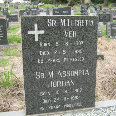 VEH Lucretia 1907-1993 :: JORDAN Assumpta 1909-1993