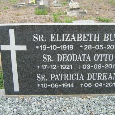 BUIS Elizabeth 1919-2010 :: OTTO Deodata 1921-2010 :: DURKAN Patricia 1914-2011