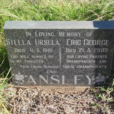 ANSLEY Eric George -2003 &amp; Stella Ursula -1981