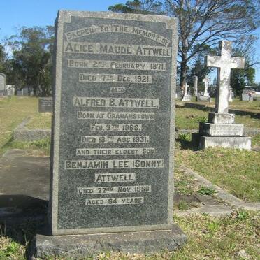 ATTWELL Alice Maude 1871-1921 &amp; Alfred B. 1866-1931 :: ATTWELL Benjamin Lee -1950