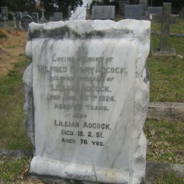 ADCOCK Wilfred Henry -1924 &amp; Lillian -1951