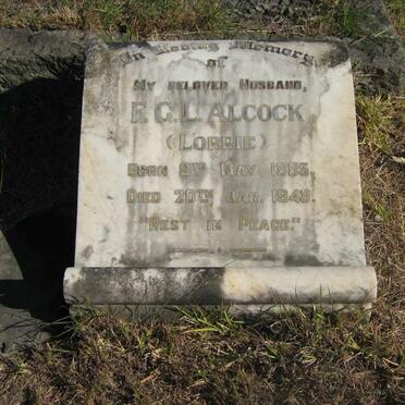 ALCOCK F.G.L. 1885-1948