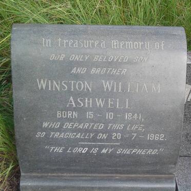 ASHWELL Winston William 1941-1962 