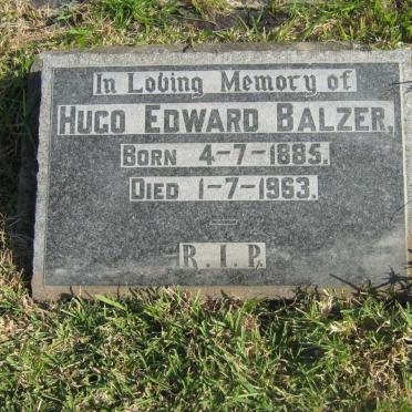 BALZER Hugo Edward 1885-1963