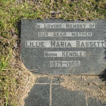 BASSETT Lillie Maria nee KENDLE 1879-1960