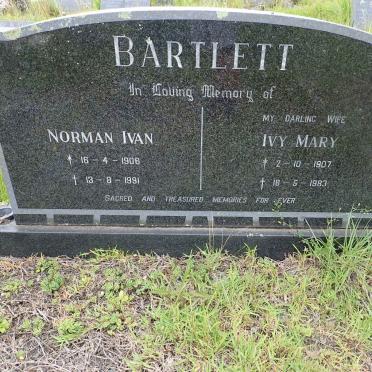 BARTLETT Norman Ivan 1906-1991 &amp; Ivy Mary 1907-1983
