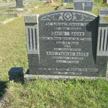 BAUER David -1944 &amp; Amy Frances -1958 :: SYMONS Rosa -1928
