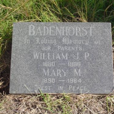 BADENHORST William J.P. 1880-1966 &amp; Mary M. 1890-1964 