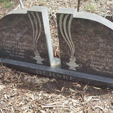 BEHNKE Benjamin 1913-2000 & Aletha Elizabeth 1914-1994