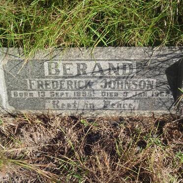 BERAND Frederick Johnson 1895-1963