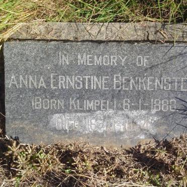 BENKENSTEIN Anna Ernstine nee KLIMPEL 1888-1964