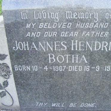 BOTHA Johannes Hendrik 1907-1963