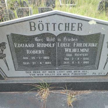 BOTTCHER Eduard Rudolf Robert 1902-1993 &amp; Luise Friederike Wilhelmine RICHTER 1905-1985