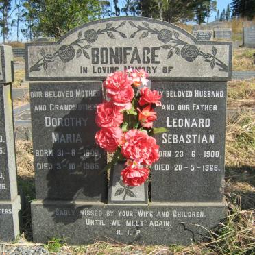 BONIFACE Leonard Sebastian 1900-1968 &amp; Dorothy Maria 1900-1985