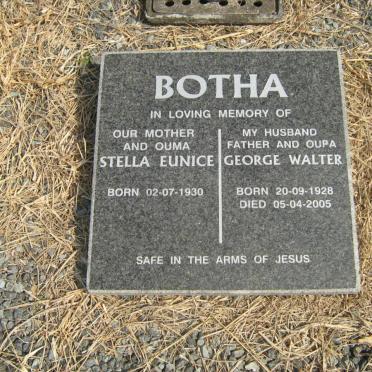 BOTHA George Walter 1928-2005 &amp; Stella Eunice 1930-