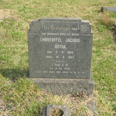 BOTHA Christoffel Jacobus 1929-1957