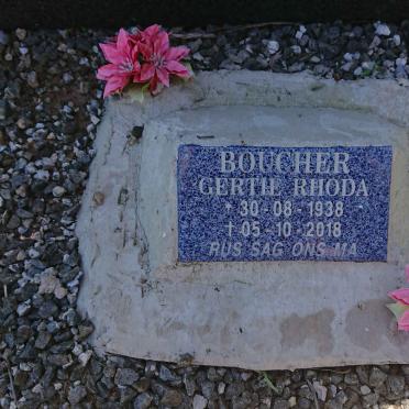 BOUCHER Vivian 1935-1999 &amp; Gertie Rhoda 1938-2018 